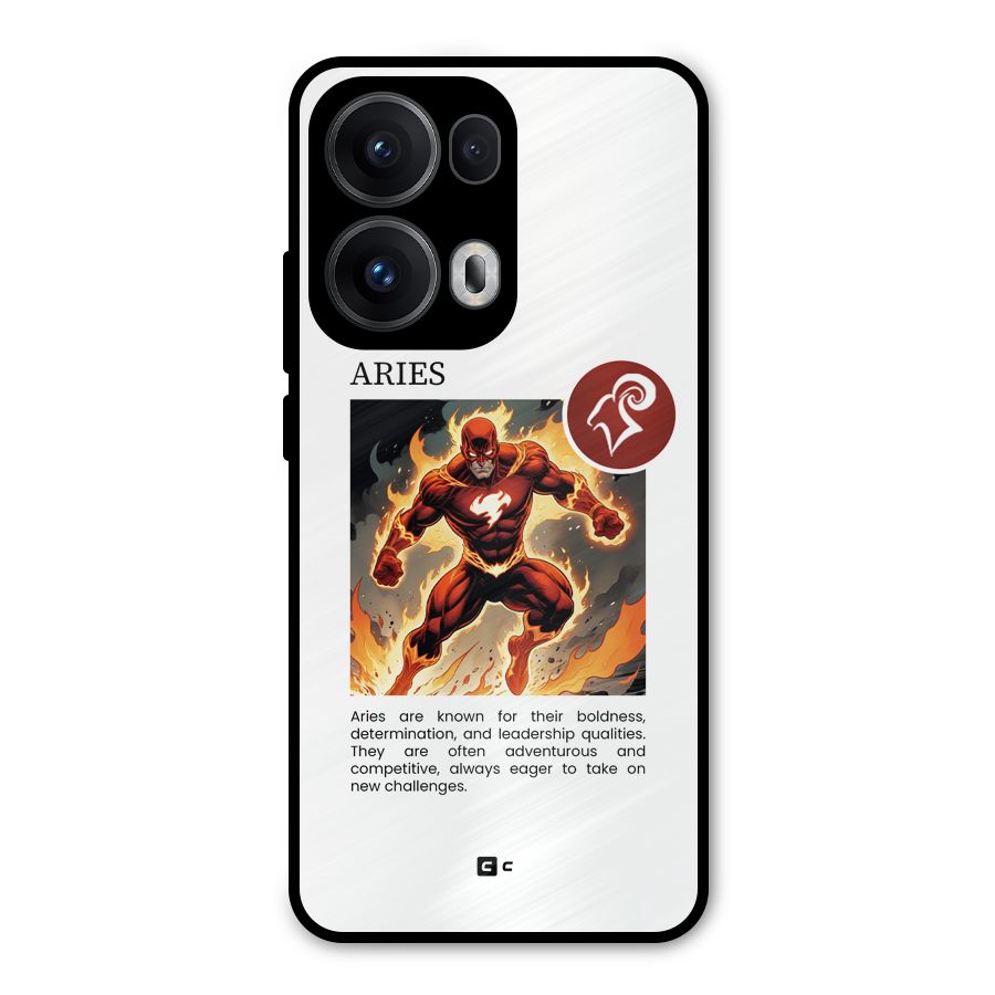 Awesome Aries Metal Back Case for Oppo Reno13 Pro