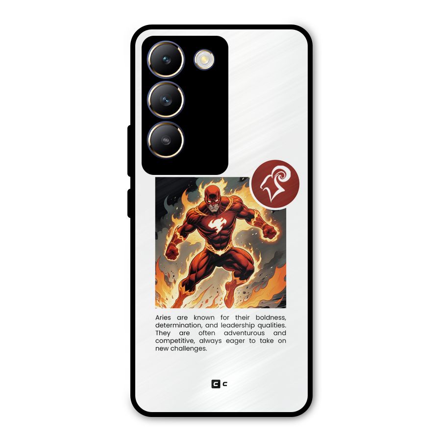 Awesome Aries Metal Back Case for Vivo T3 5G