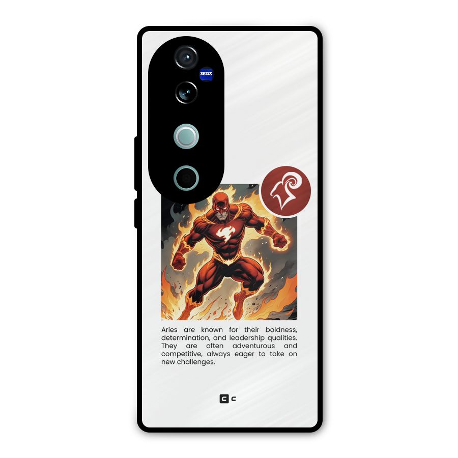 Awesome Aries Metal Back Case for Vivo V40