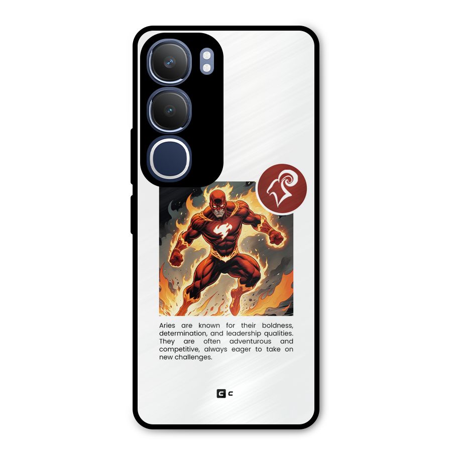 Awesome Aries Metal Back Case for Vivo Y29