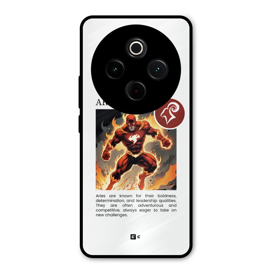 Awesome Aries Metal Back Case for iQOO Z10