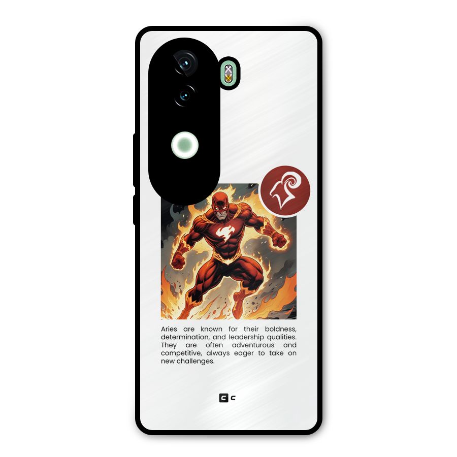 Awesome Aries Metal Back Case for iQOO Z9s