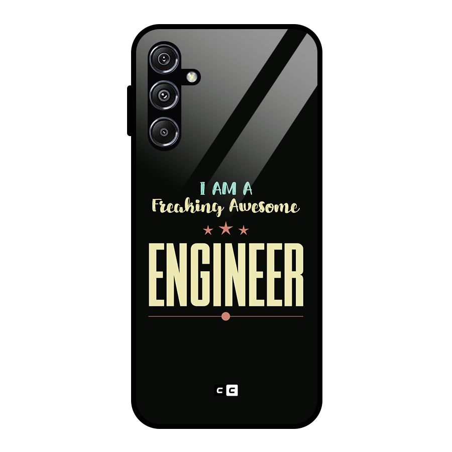 Awesome Engineer Glass Back Case for Galaxy M34 5G