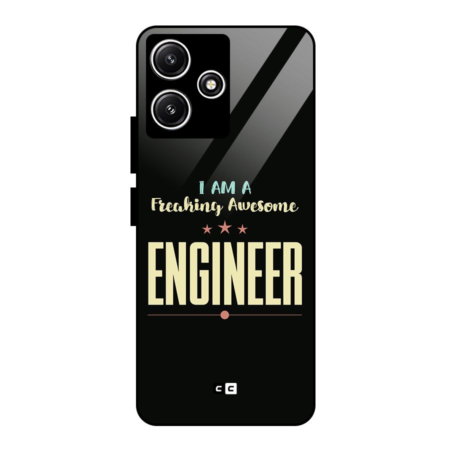 Awesome Engineer Glass Back Case for Poco M6 Pro