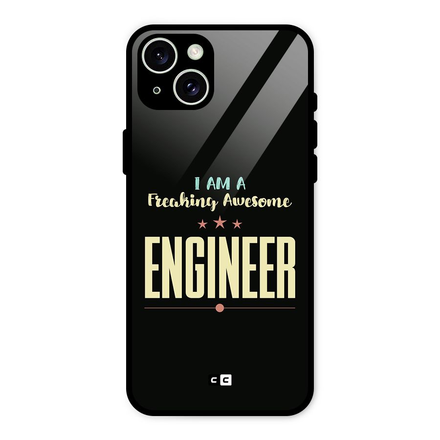 Awesome Engineer Glass Back Case for iPhone 15 Plus