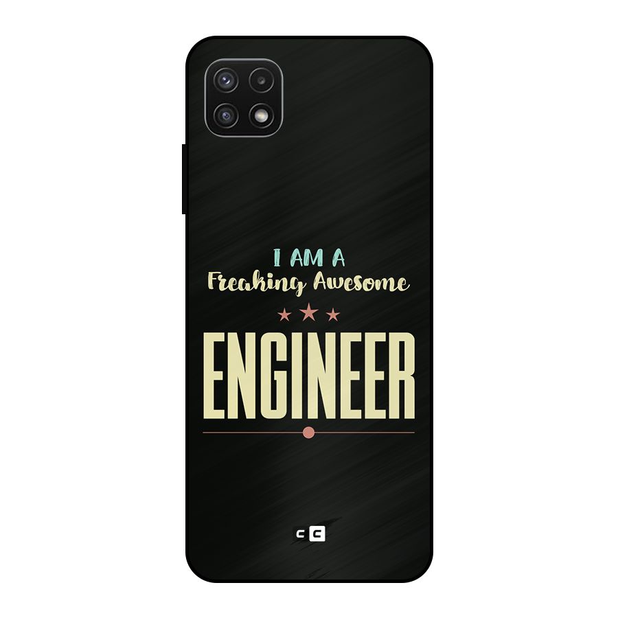 Awesome Engineer Metal Back Case for Galaxy A22 5G