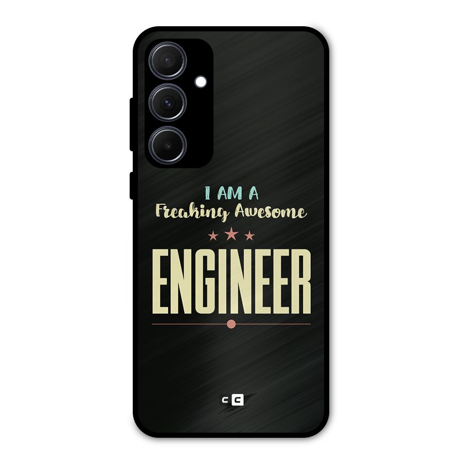 Awesome Engineer Metal Back Case for Galaxy A35