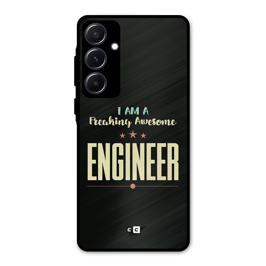 Awesome Engineer Metal Back Case for Galaxy A55