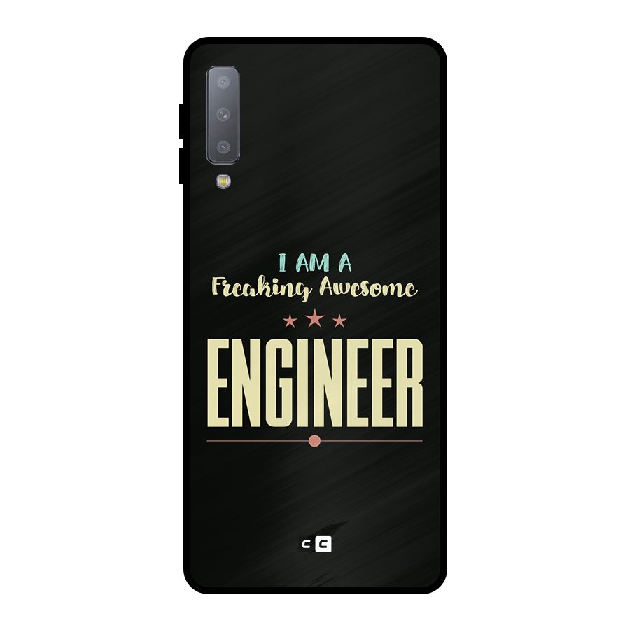 Awesome Engineer Metal Back Case for Galaxy A7 (2018)