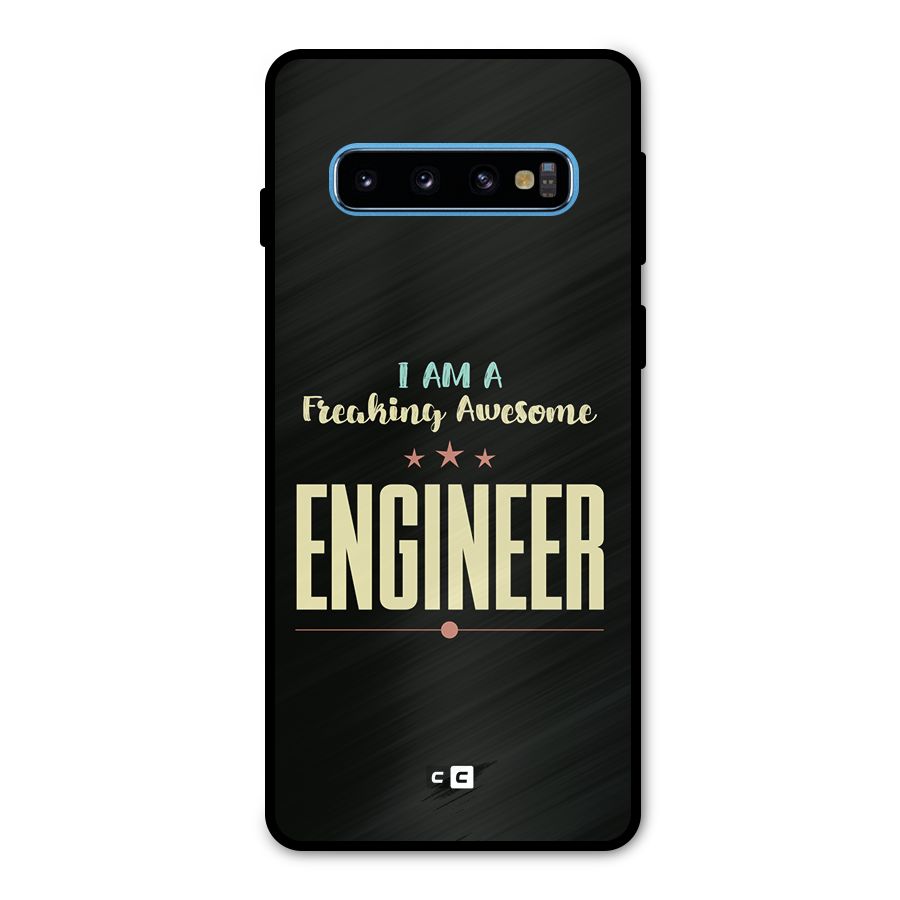 Awesome Engineer Metal Back Case for Galaxy S10