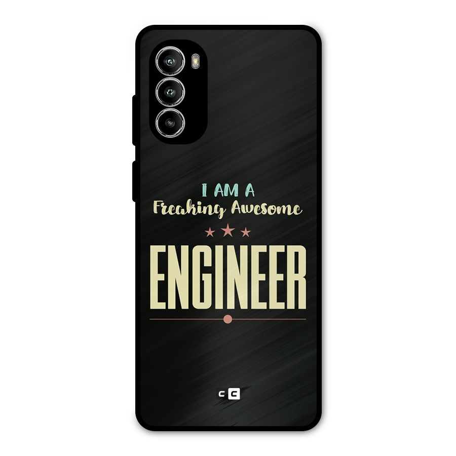 Awesome Engineer Metal Back Case for Moto G52