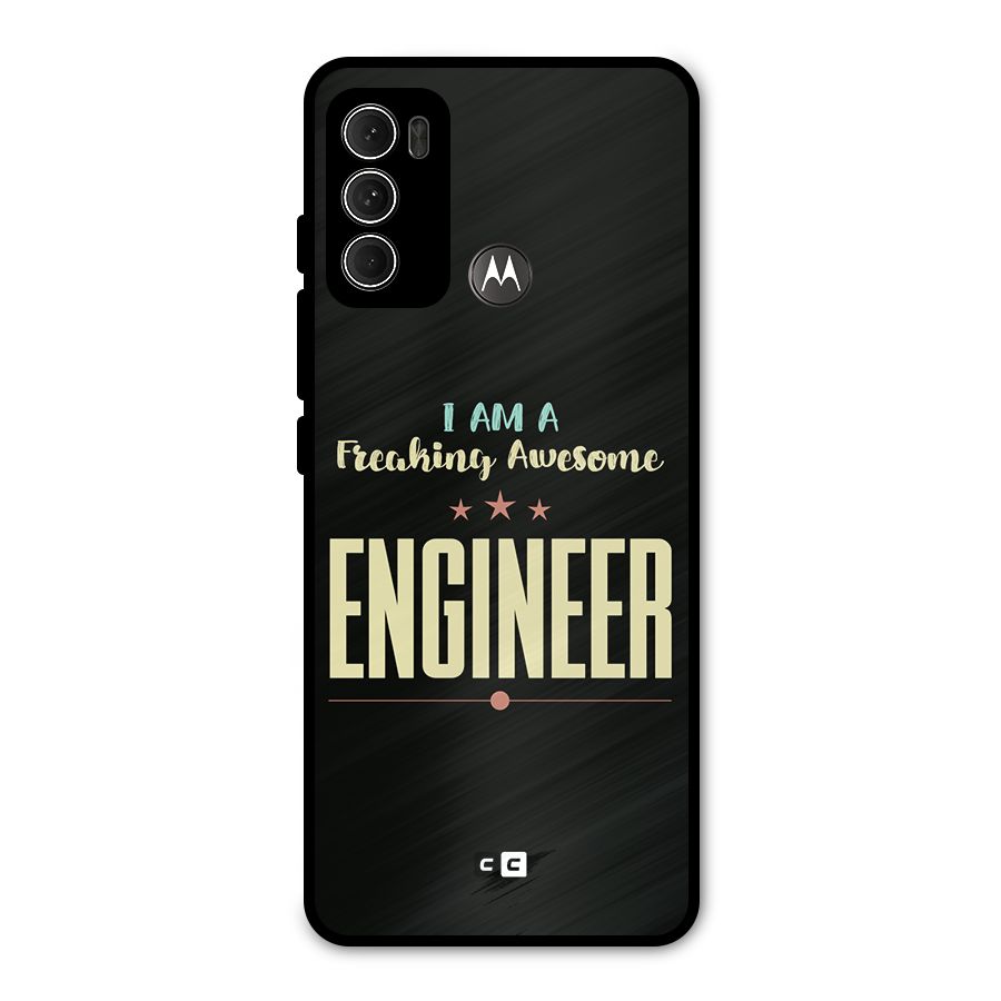Awesome Engineer Metal Back Case for Moto G60