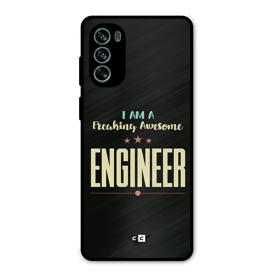 Awesome Engineer Metal Back Case for Moto G62