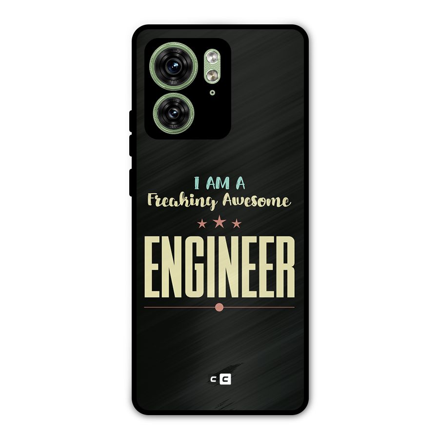 Awesome Engineer Metal Back Case for Motorola Edge 40 5G