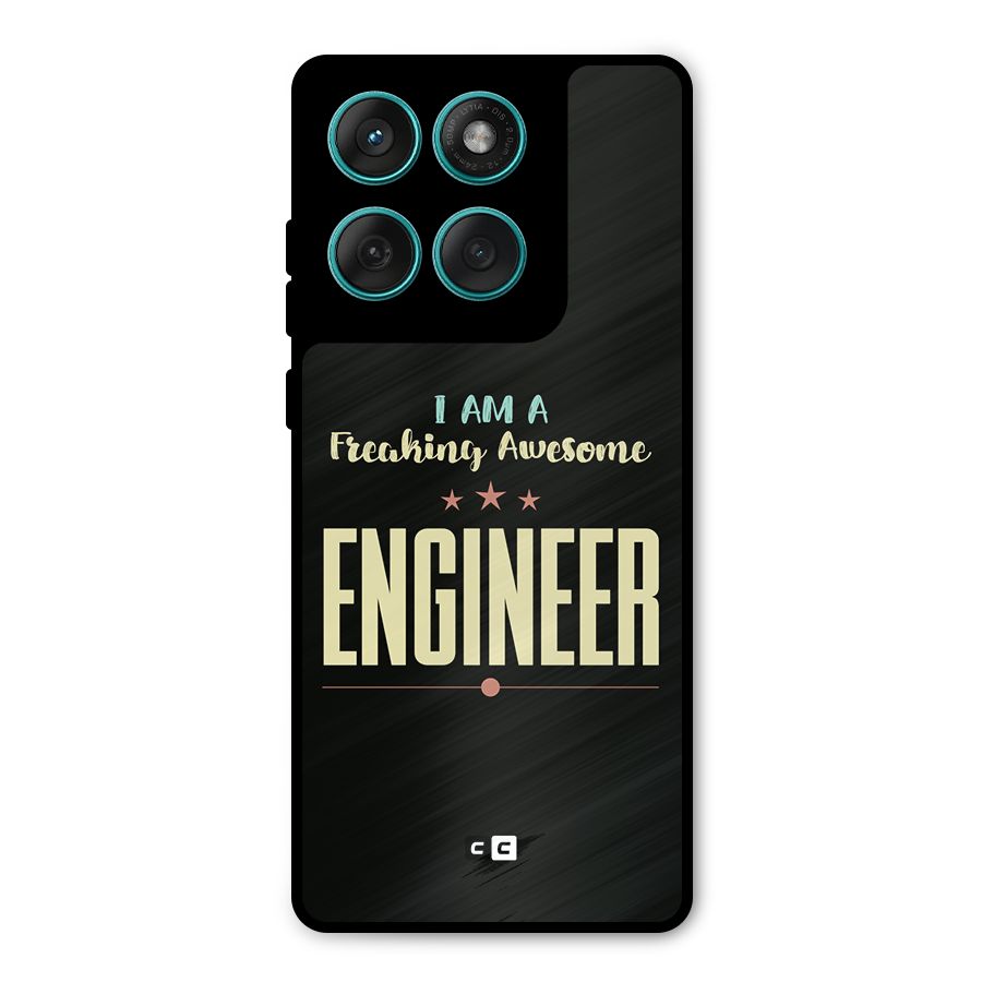 Awesome Engineer Metal Back Case for Motorola Edge 60