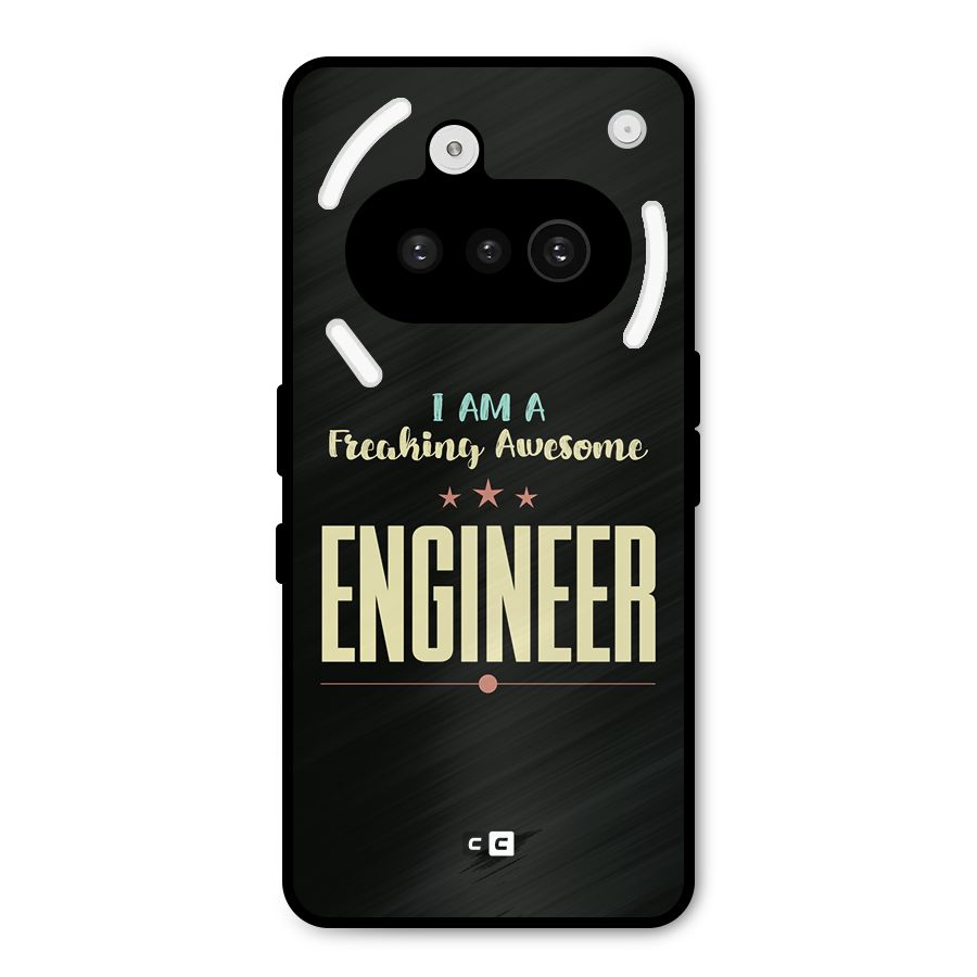 Awesome Engineer Metal Back Case for Nothing Phone 3a
