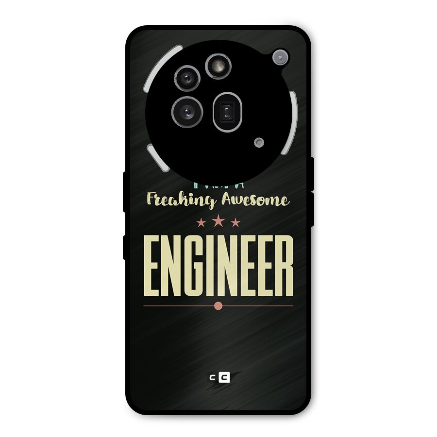 Awesome Engineer Metal Back Case for Nothing Phone 3a Pro