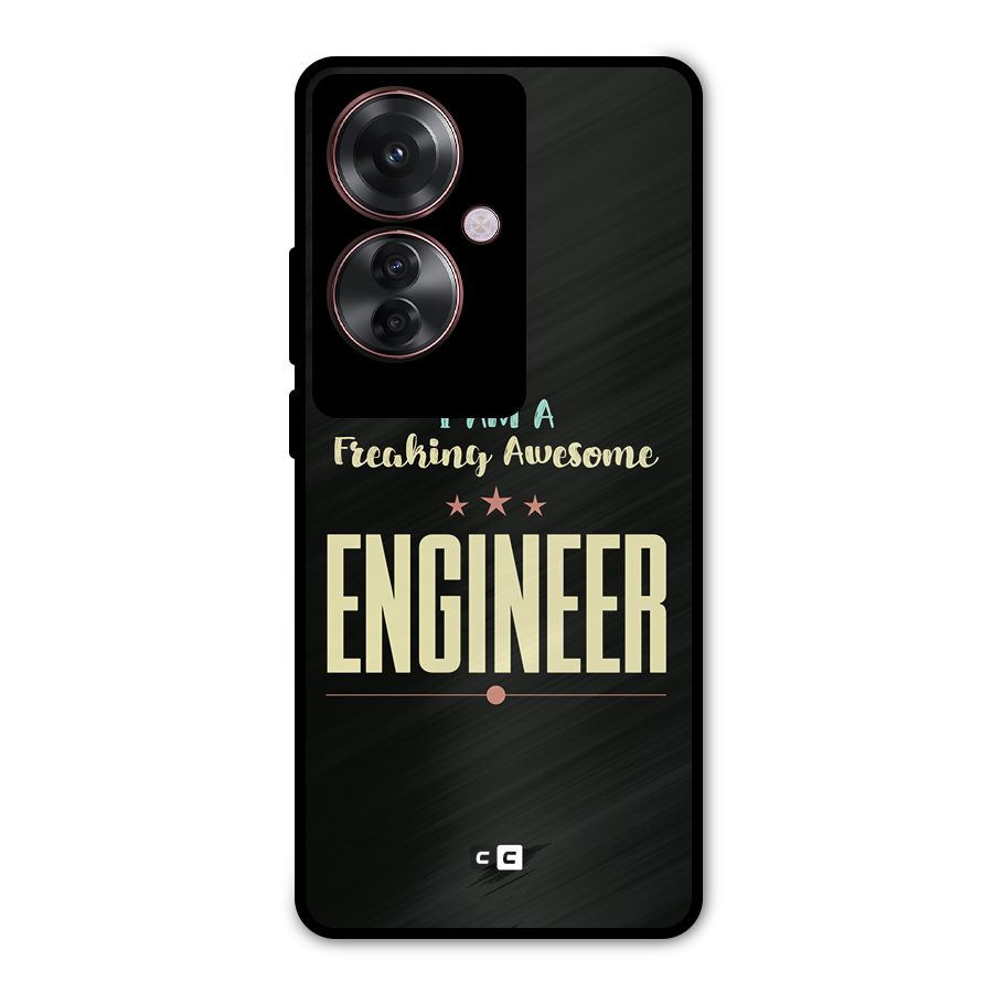 Awesome Engineer Metal Back Case for Oppo F25 Pro