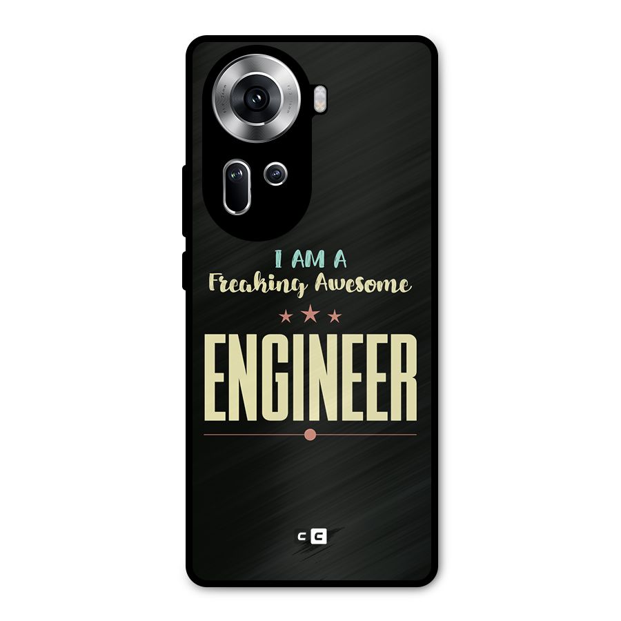 Awesome Engineer Metal Back Case for Oppo Reno11 5G