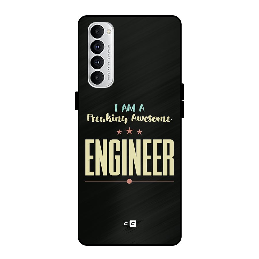 Awesome Engineer Metal Back Case for Oppo Reno4 Pro