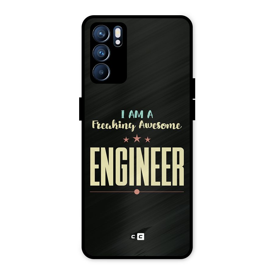 Awesome Engineer Metal Back Case for Oppo Reno6 5G