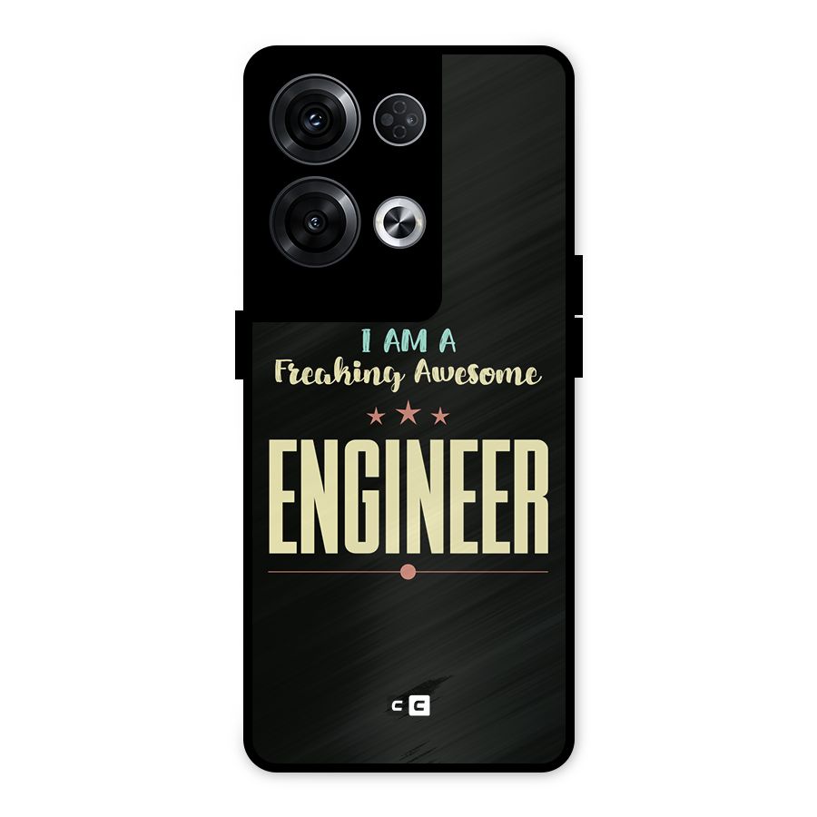 Awesome Engineer Metal Back Case for Oppo Reno8 Pro 5G