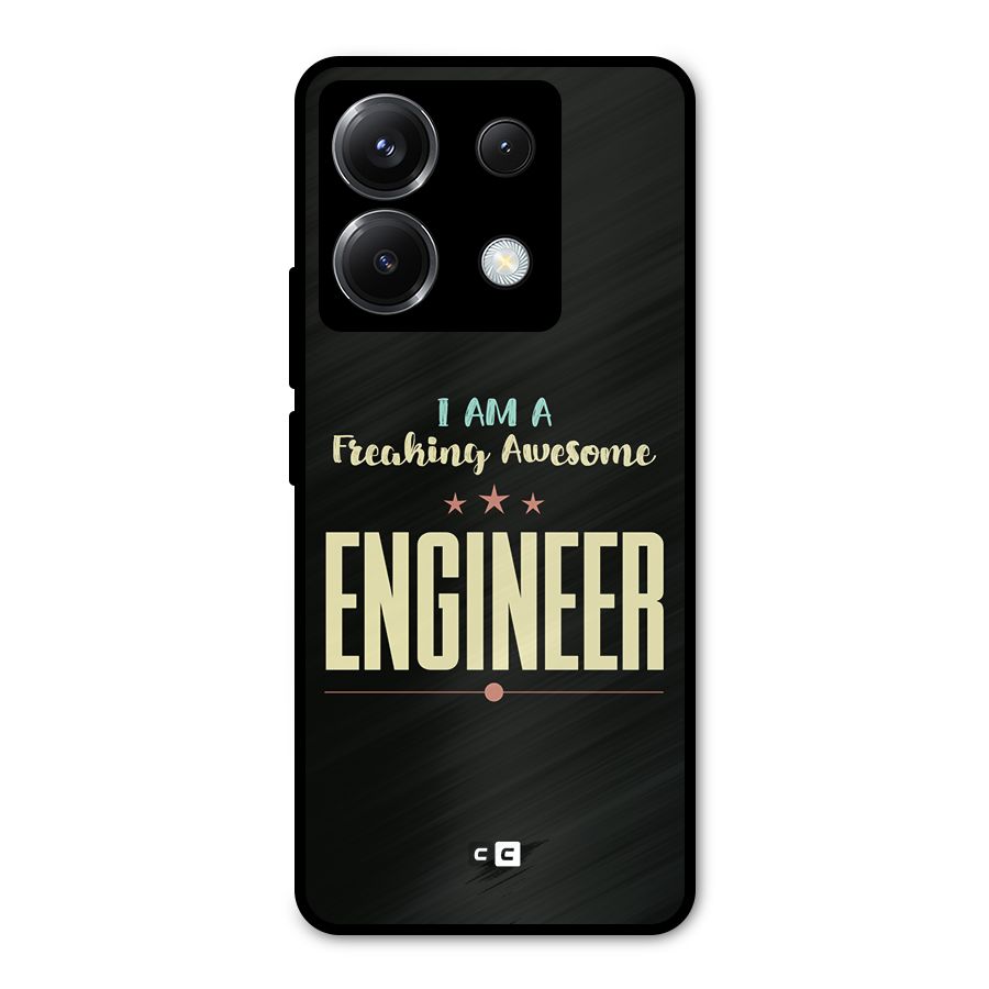 Awesome Engineer Metal Back Case for Poco X6