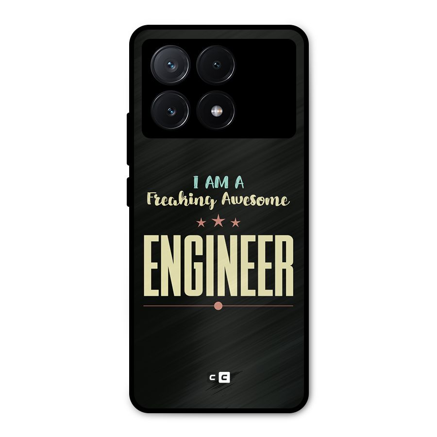 Awesome Engineer Metal Back Case for Poco X6 Pro