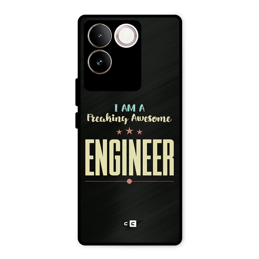 Awesome Engineer Metal Back Case for Vivo T2 Pro