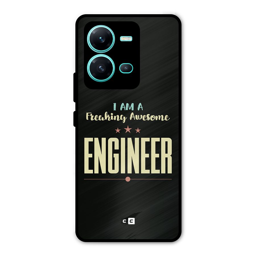 Awesome Engineer Metal Back Case for Vivo V25