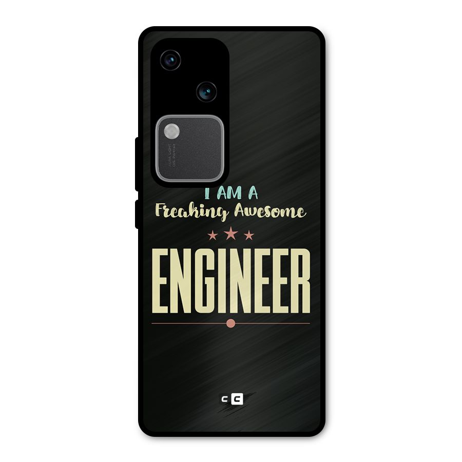 Awesome Engineer Metal Back Case for Vivo V30 Pro