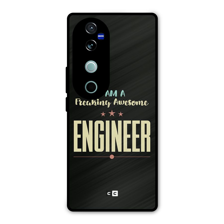 Awesome Engineer Metal Back Case for Vivo V40 Pro