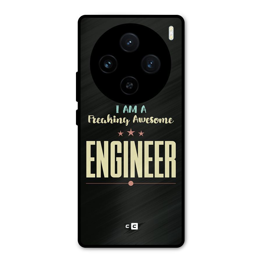 Awesome Engineer Metal Back Case for Vivo X100
