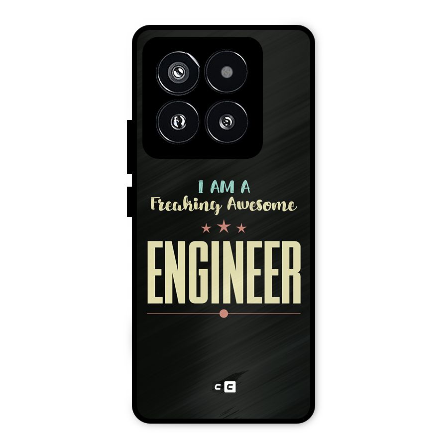 Awesome Engineer Metal Back Case for Xiaomi 14 Pro