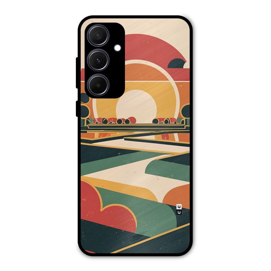 Awesome Geomatric Art Metal Back Case for Galaxy A35