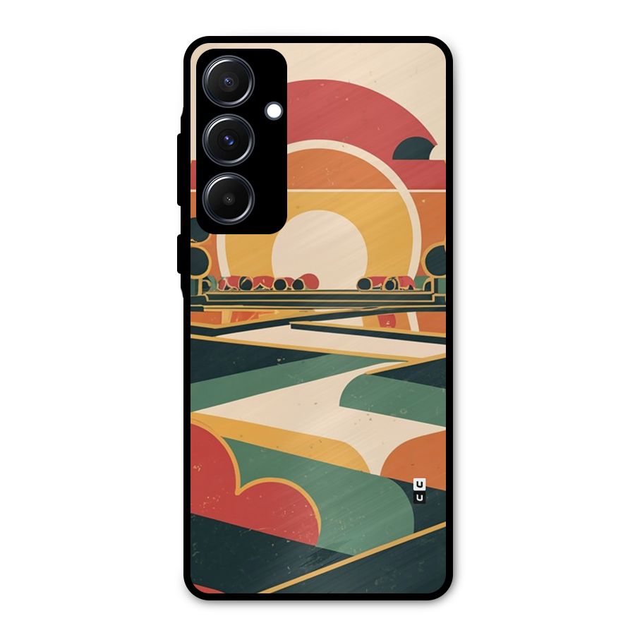 Awesome Geomatric Art Metal Back Case for Galaxy A55