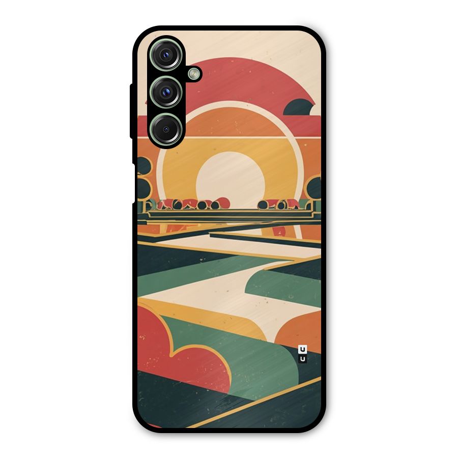 Awesome Geomatric Art Metal Back Case for Galaxy F34
