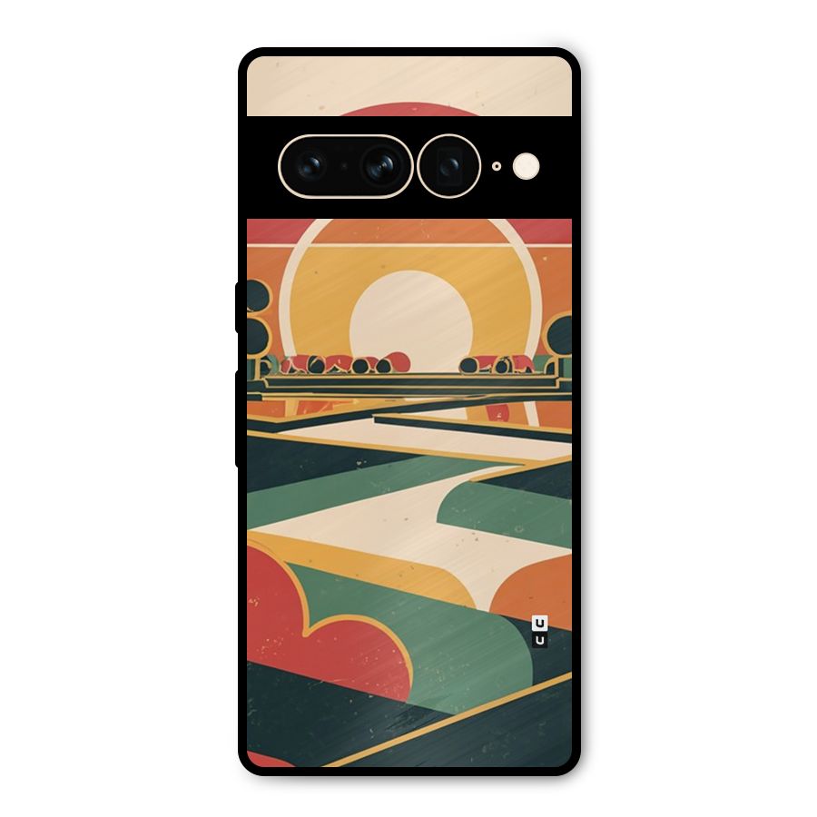 Awesome Geomatric Art Metal Back Case for Google Pixel 7 Pro