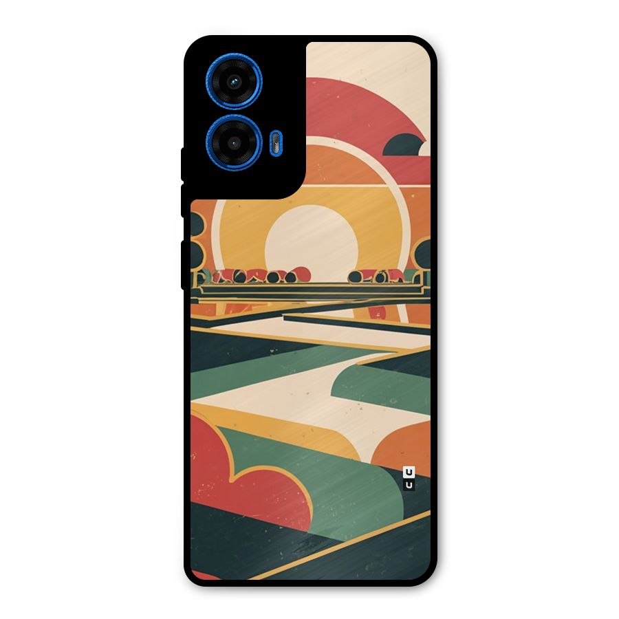 Awesome Geomatric Art Metal Back Case for Moto G45