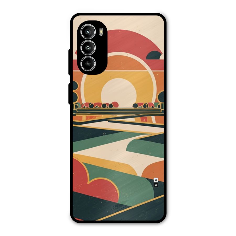 Awesome Geomatric Art Metal Back Case for Moto G52