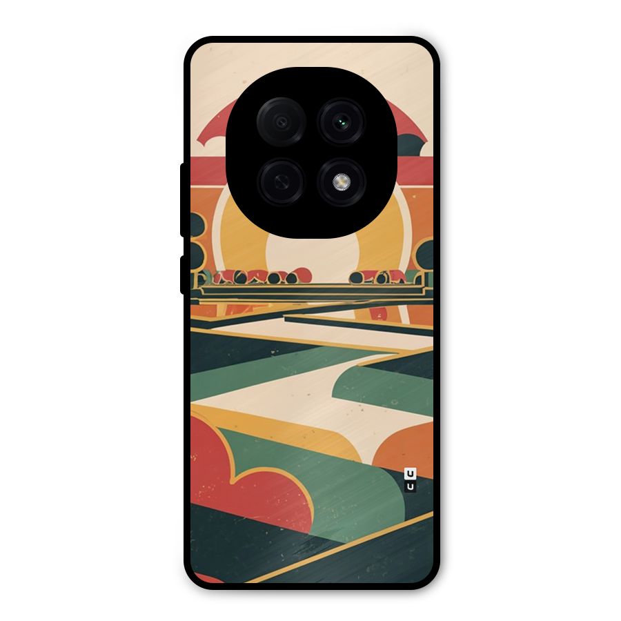 Awesome Geomatric Art Metal Back Case for Oppo F29 Pro