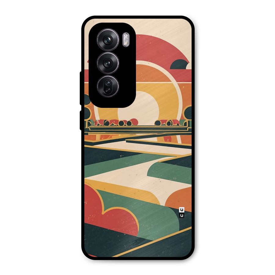 Awesome Geomatric Art Metal Back Case for Oppo Reno12 Pro