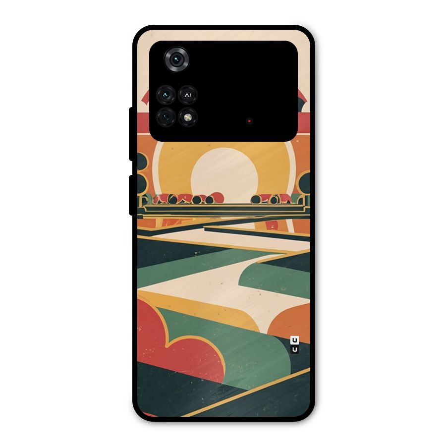 Awesome Geomatric Art Metal Back Case for Poco M4 Pro 4G