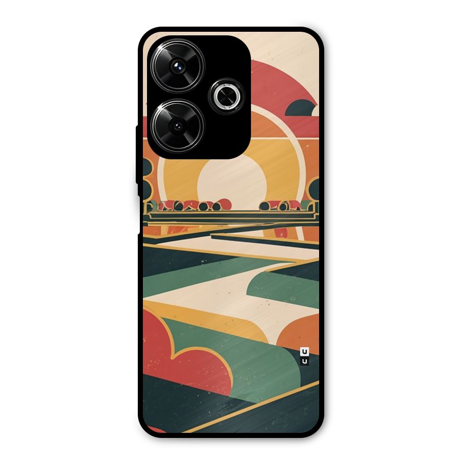 Awesome Geomatric Art Metal Back Case for Redmi 13 5G