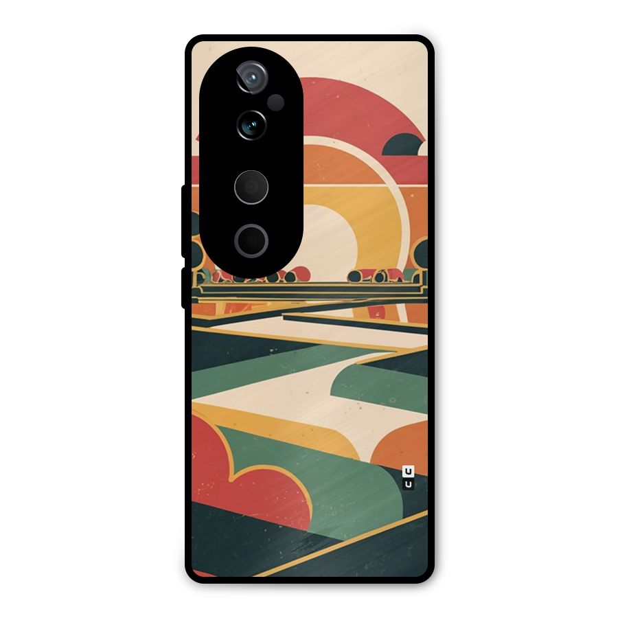 Awesome Geomatric Art Metal Back Case for Vivo T3 Ultra