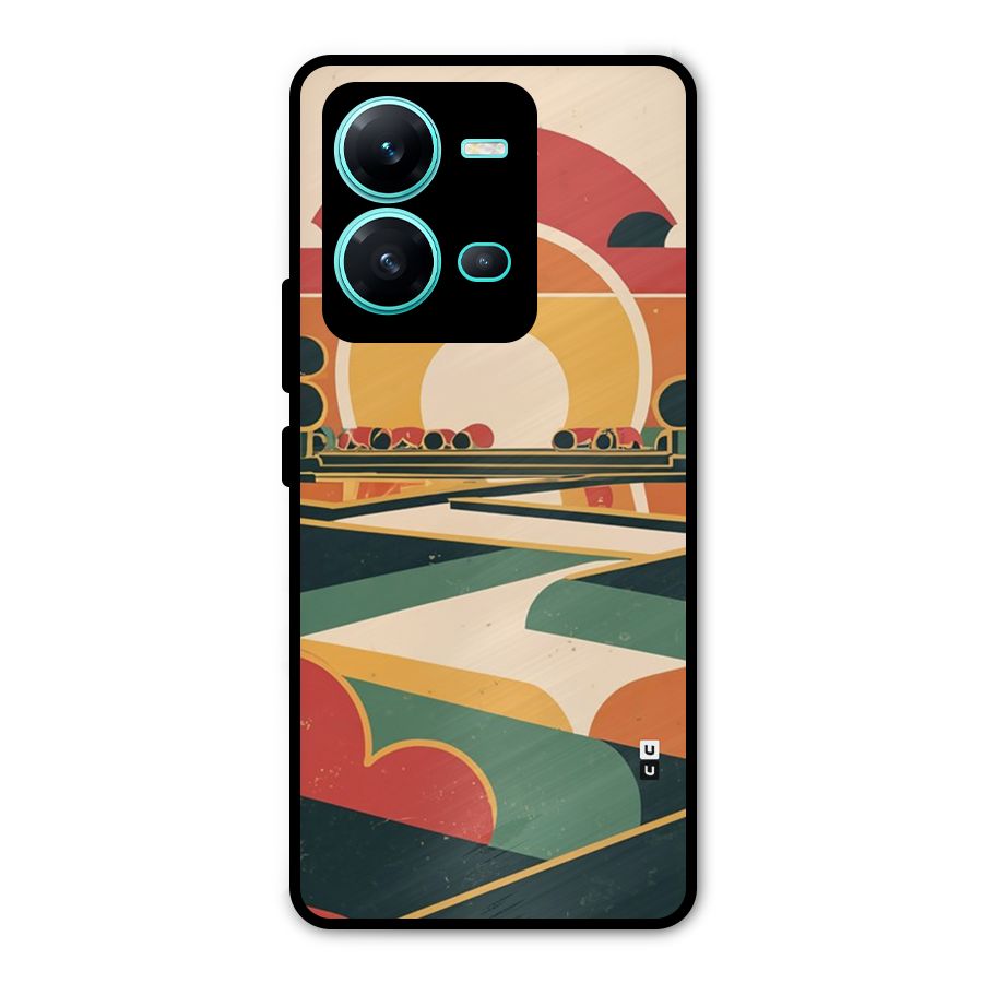 Awesome Geomatric Art Metal Back Case for Vivo V25