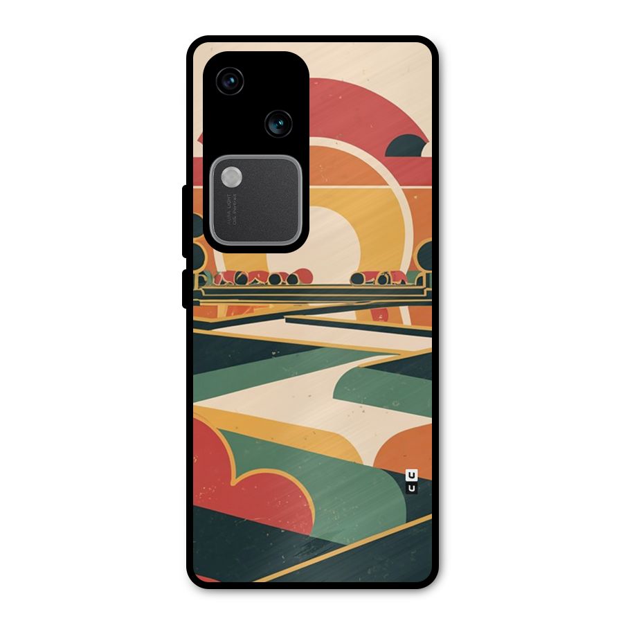 Awesome Geomatric Art Metal Back Case for Vivo V30 Pro
