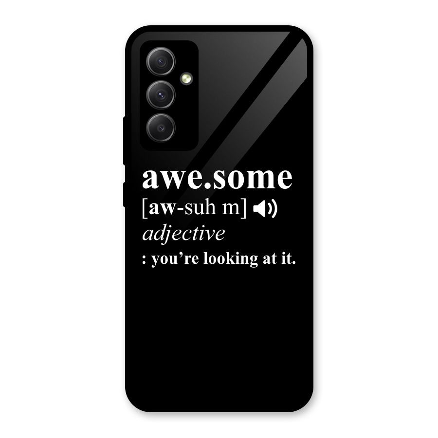 Awesome Looking at it Glass Back Case for Galaxy A34