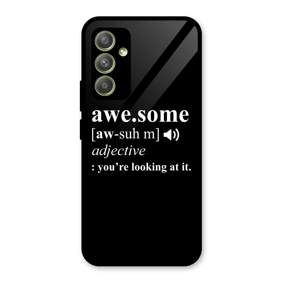 Awesome Looking at it Glass Back Case for Galaxy A54
