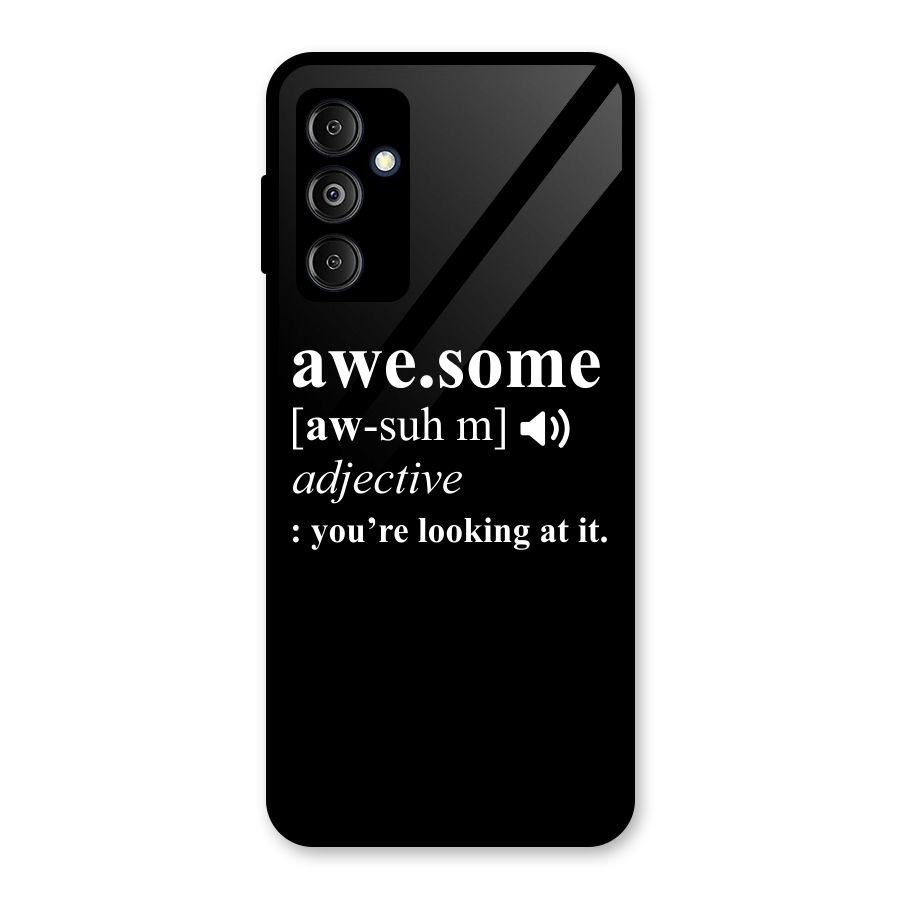 Awesome Looking at it Glass Back Case for Galaxy M14 5G